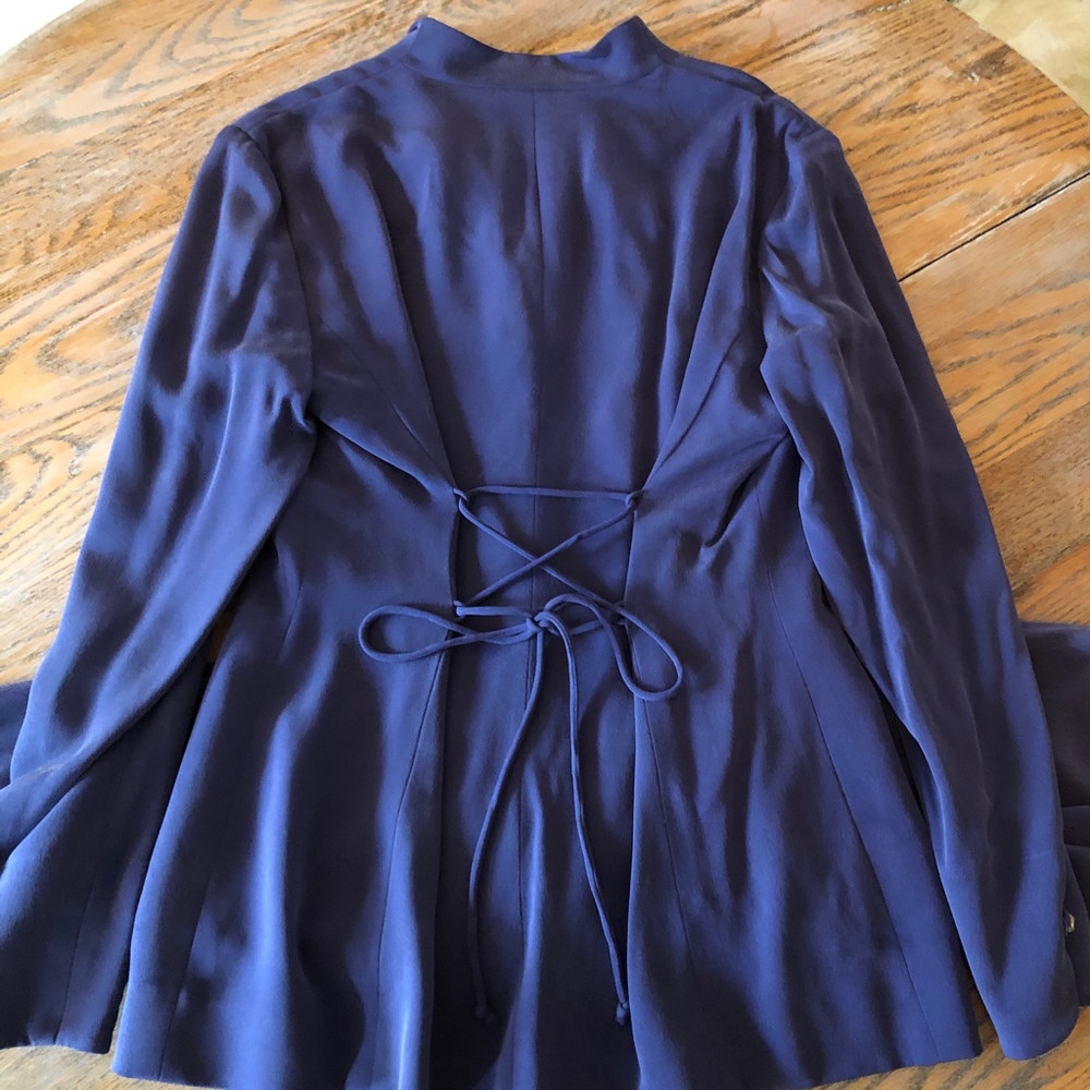 DANA BUCHMAN slitted long skirt/jacket/silk - Picture 5 of 8